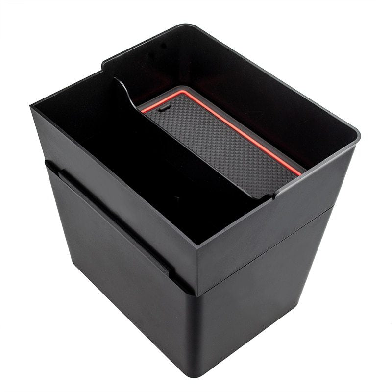 Tesla Suitable For Car Trash Can Double-layer Storage Box Storage